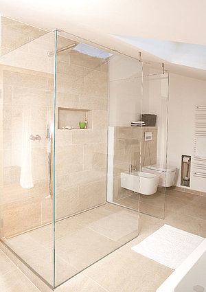 Walk-In Dusche aus Glas